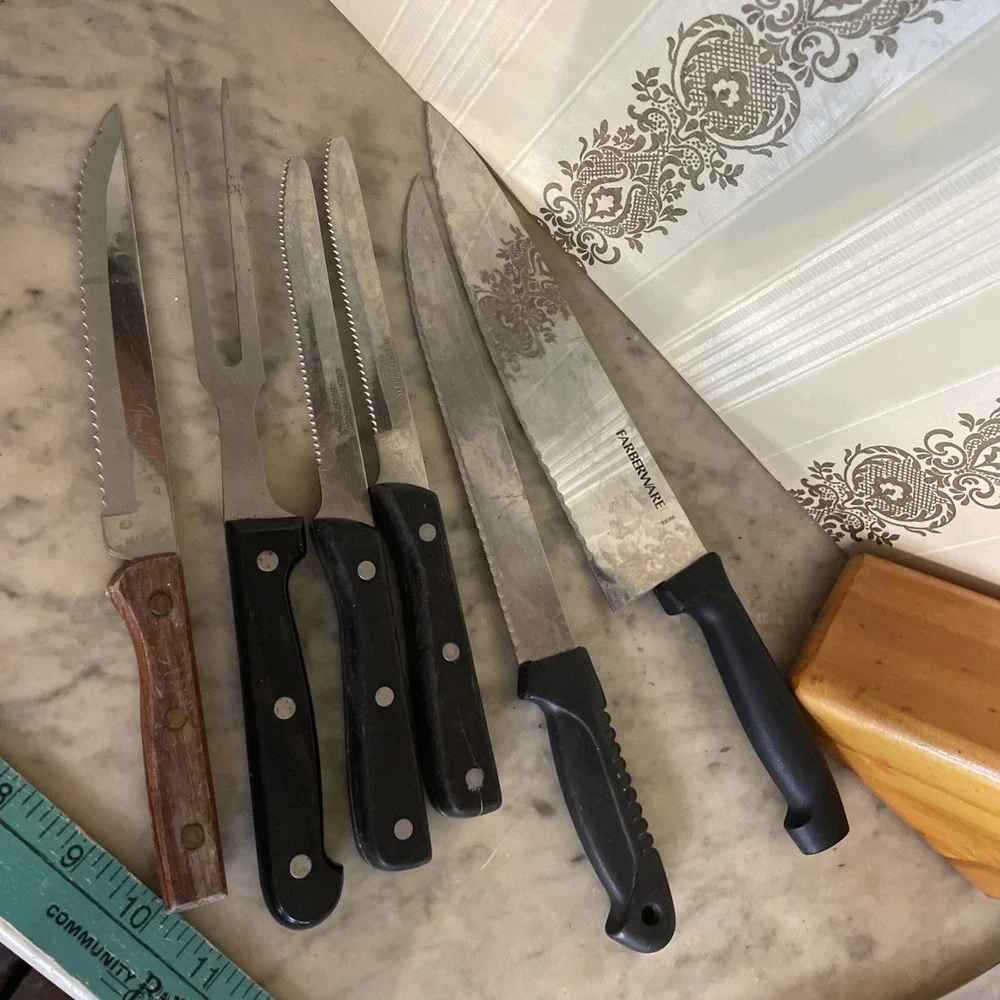 Mix Serrated Kitchen Knives Knife Wood Handle Bread Fork Guacho MasterChef
